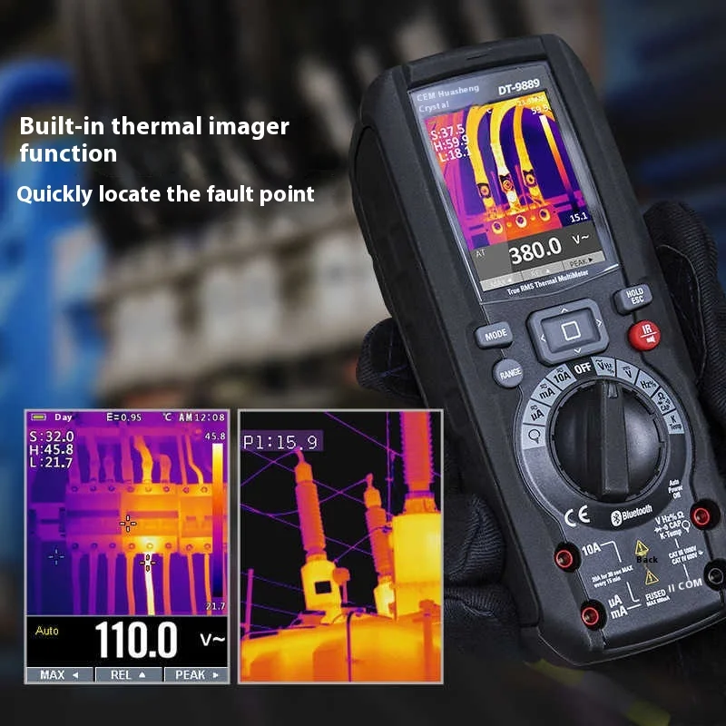 DT-9889 Цифровой высокоточный интеллектуальный противоожоговый мультиметр для электриков для испытательных приборов с тепловизором