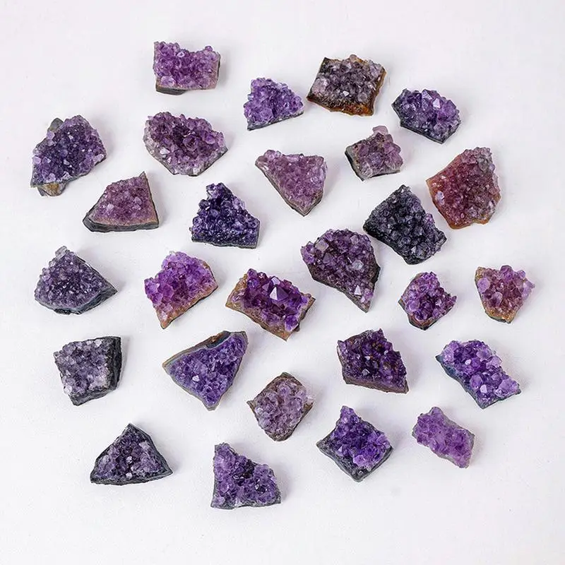 Amethyst Cluster Decor Natural Raw Stones for Stylish Meditation Crystals Cluster Deep Purple Crystals for Room Home Workplace