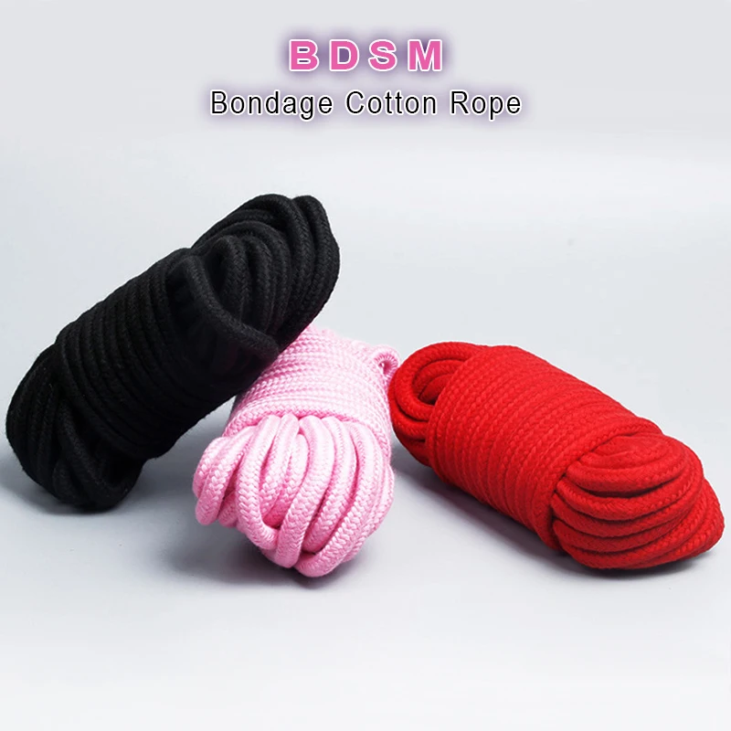 Bdsm Bondage Equipment Soft Cotton Rope Fetish Adult Games Role Play Femdom Slave Tying Exotic Accessories Sex Toys For Couples