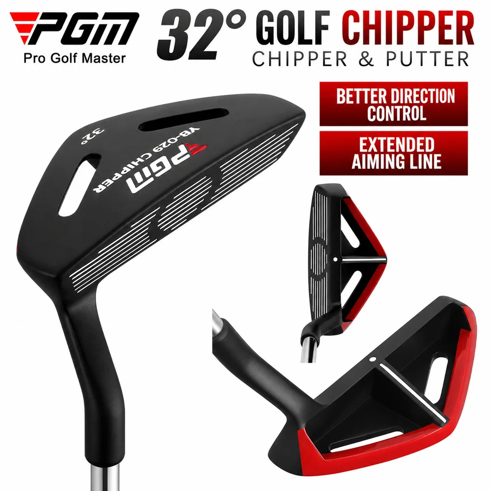 PGM 32° Golf Chipper Putter for Men and Women 35in Stainless Steel Chipping Wedge Short Game Club with Aiming Line TUG069