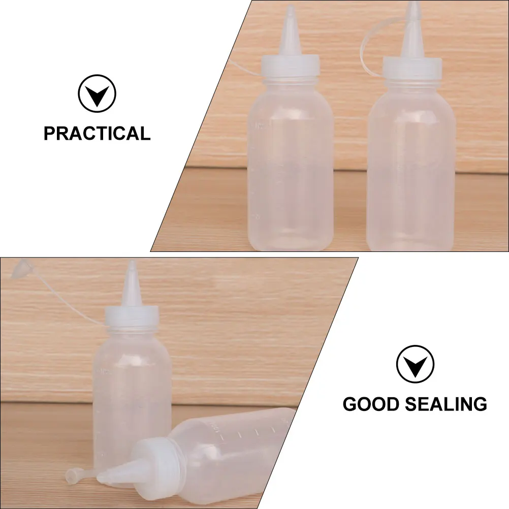 

10pcs Squeeze Sauce Bottles Food Grade Plastic Durable Ketchup Condiment Kitchen Supplies Storage Bottle Easy Pour