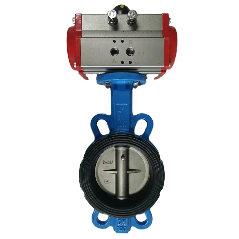 

GV100 DN100 4" Pneumatic control actuator stainless steel butterfly gate valve manufacturer made in china