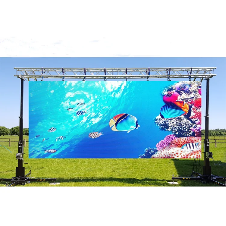 شاشة LED للإيجار مع خزانة ألومنيوم خفيفة الوزن لوحدة عرض LED سهلة التعامل مع شاشة شاشة LED شفافة #3