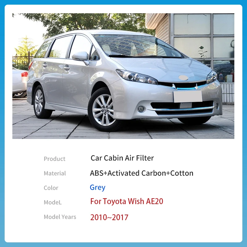 For Toyota Wish AE20 2010~2017 87139-501000 87139-06060 Car Accessories Auto Filters Carbon Fiber ABS