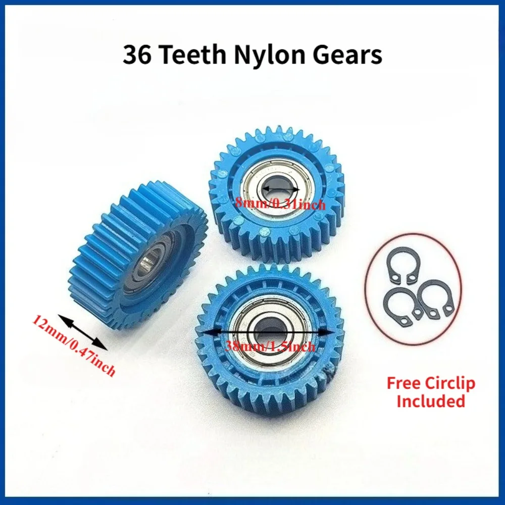 3PCS E-Bike Nylon Gear 36 Teeth 38x12mm Planetary Motor Gear with 608Z Bearing Wheel Electric Bike Nylon Gear Replacement Parts