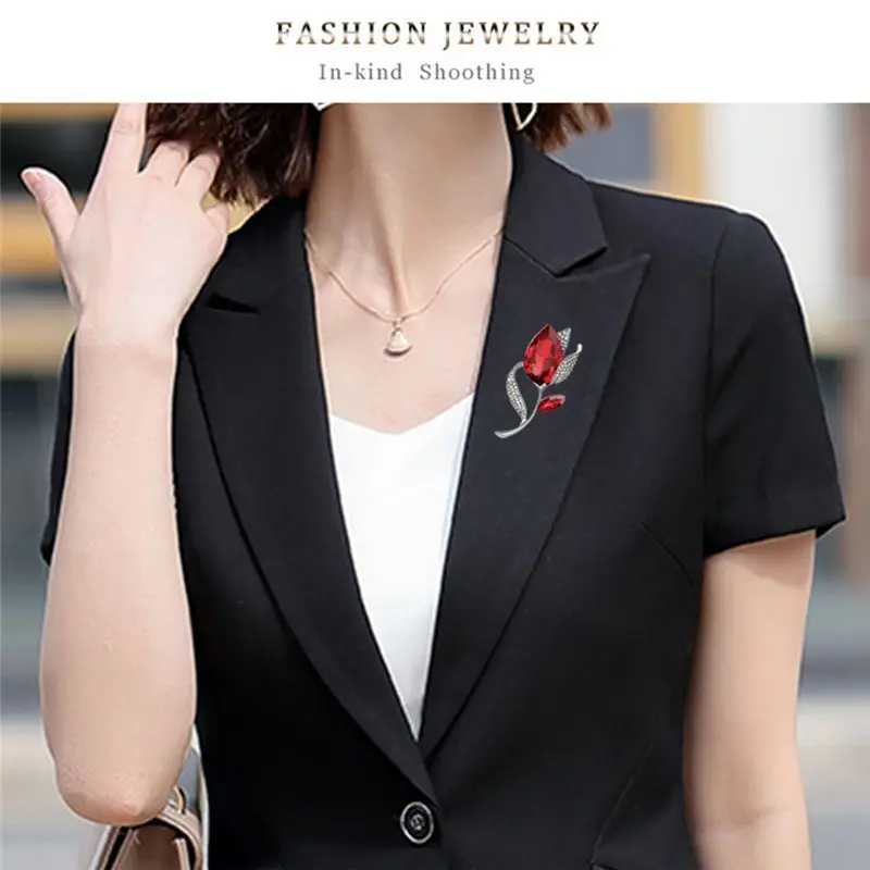 

【БЕСПРОДАЖА】Крысивый тюльпан, модный дизайн, брошь, булавка для женщин, элегантные стразы, цветок, вечерние свадебные броши, булавки для костюма, ювелирные изделия B