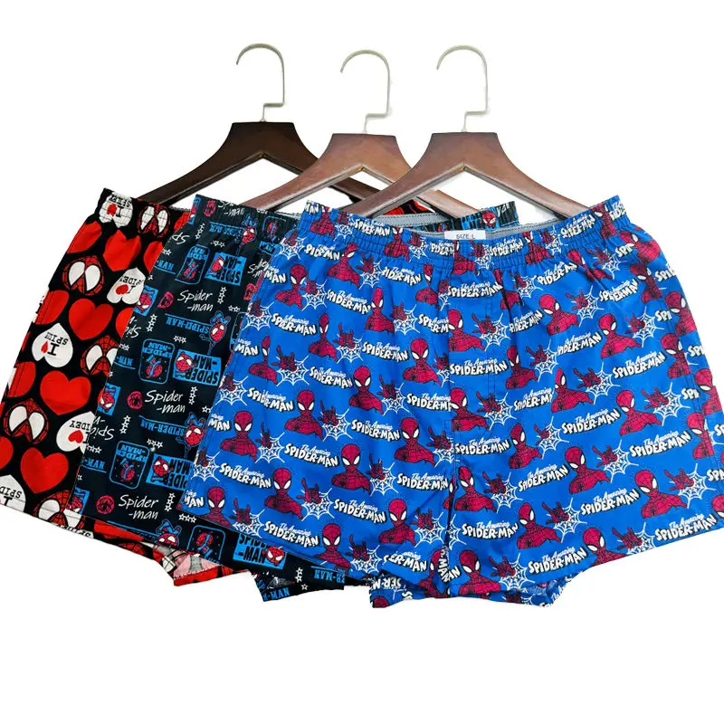 Marvel Spider-Man juego de rol pantalones de playa para niños pantalones cortos de verano sueltos pantalones de casa de talla grande pantalones de pijama regalo de vacaciones