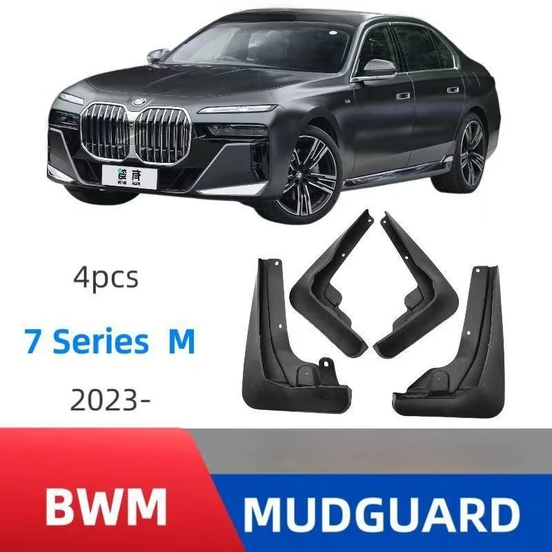 

Soft Rubber Mud Flaps For BMW 7 Series G70 2023 730i 735i 740i M Sport Splash Guards
