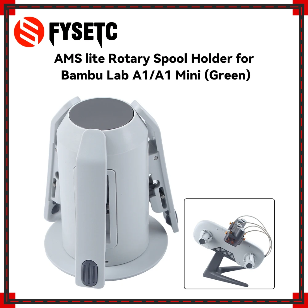 

Держатель для ротационной катушки AMS Lite, зеленый, прочный, для 3D-принтеров Bambu Lab A1/A1 Mini, запасные части.