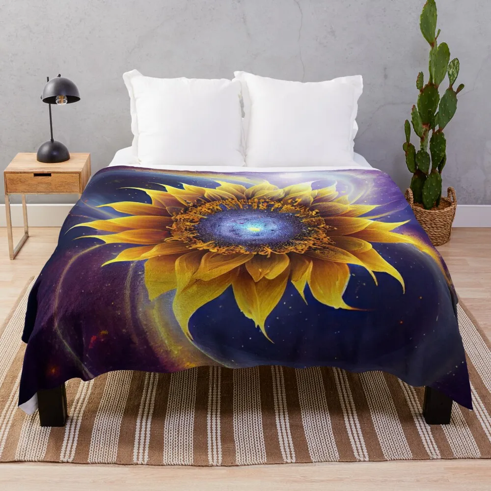 Cosmic Sunflower Throw Blanket Sofa Throw Luxury Thicken Decoratives Bed covers Blankets