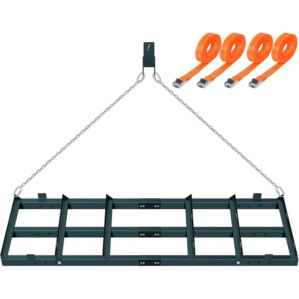 

Электродвигатель подъездной дороги Drag Harrow, тяга подъездной дороги с 6-футовой цепью, сверхмощные грабли для гравия, песка, газона, почвы, сена, квадроцикла, UTV, M