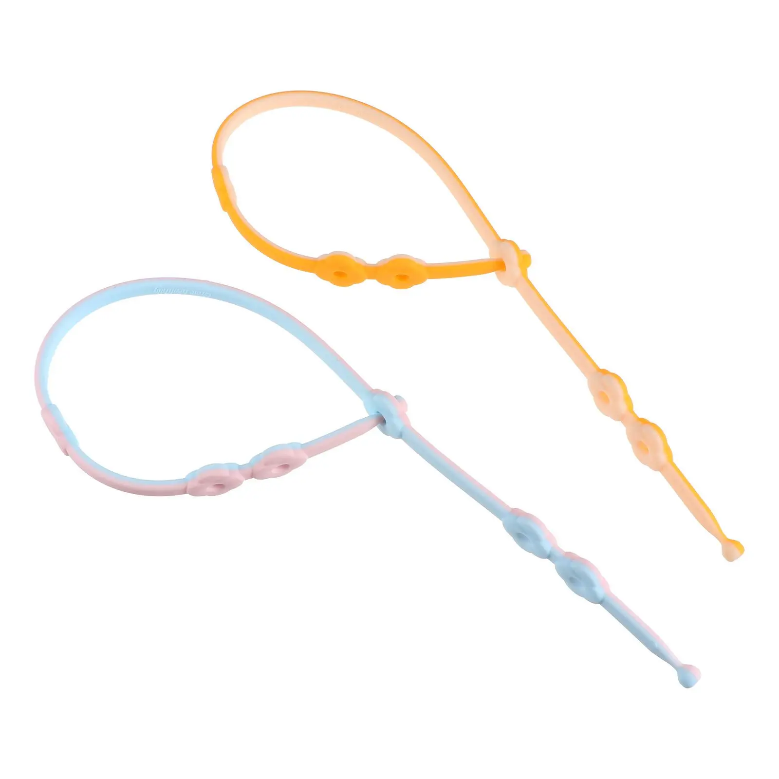 2 قطعة سلك مهديء خفيف الوزن وقوي ومريح للارتداء خلال فترة ممتدة تحافظ على نظافة وآمنة وسهلة الإمساك ومقود اللهاية #2