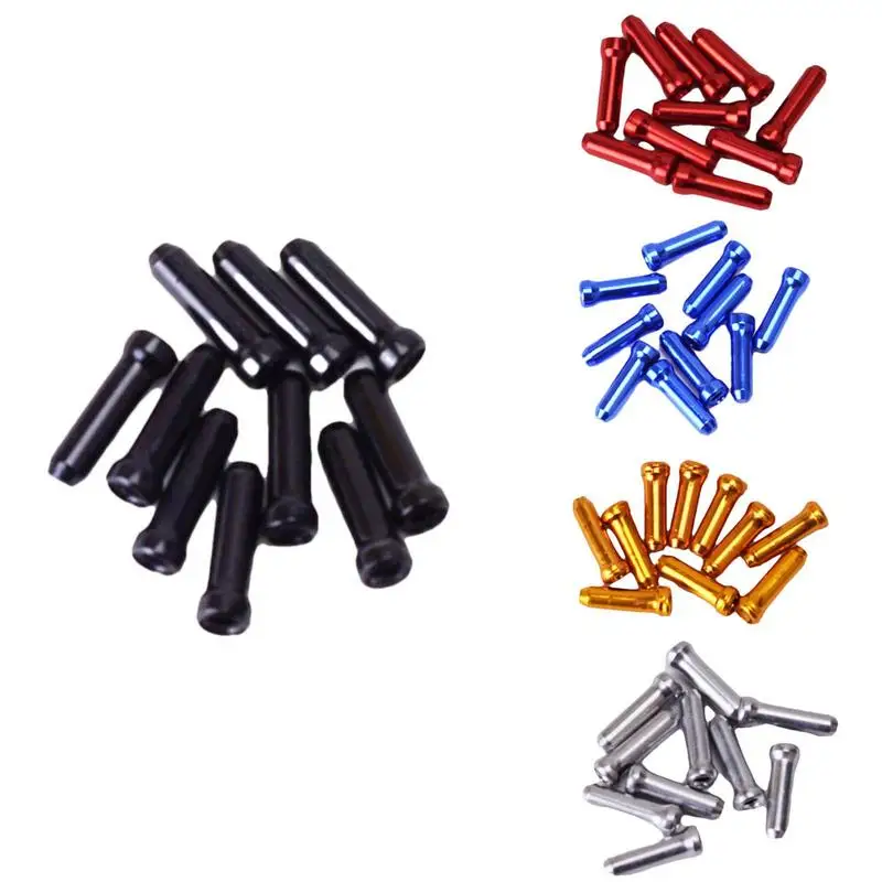 10 Pieces Folding Bicycle Lines Tube Tail GearboxBrake Wire Aluminum Alloy Colorful Tail-hat MTB Mountain Bike Part End Caps