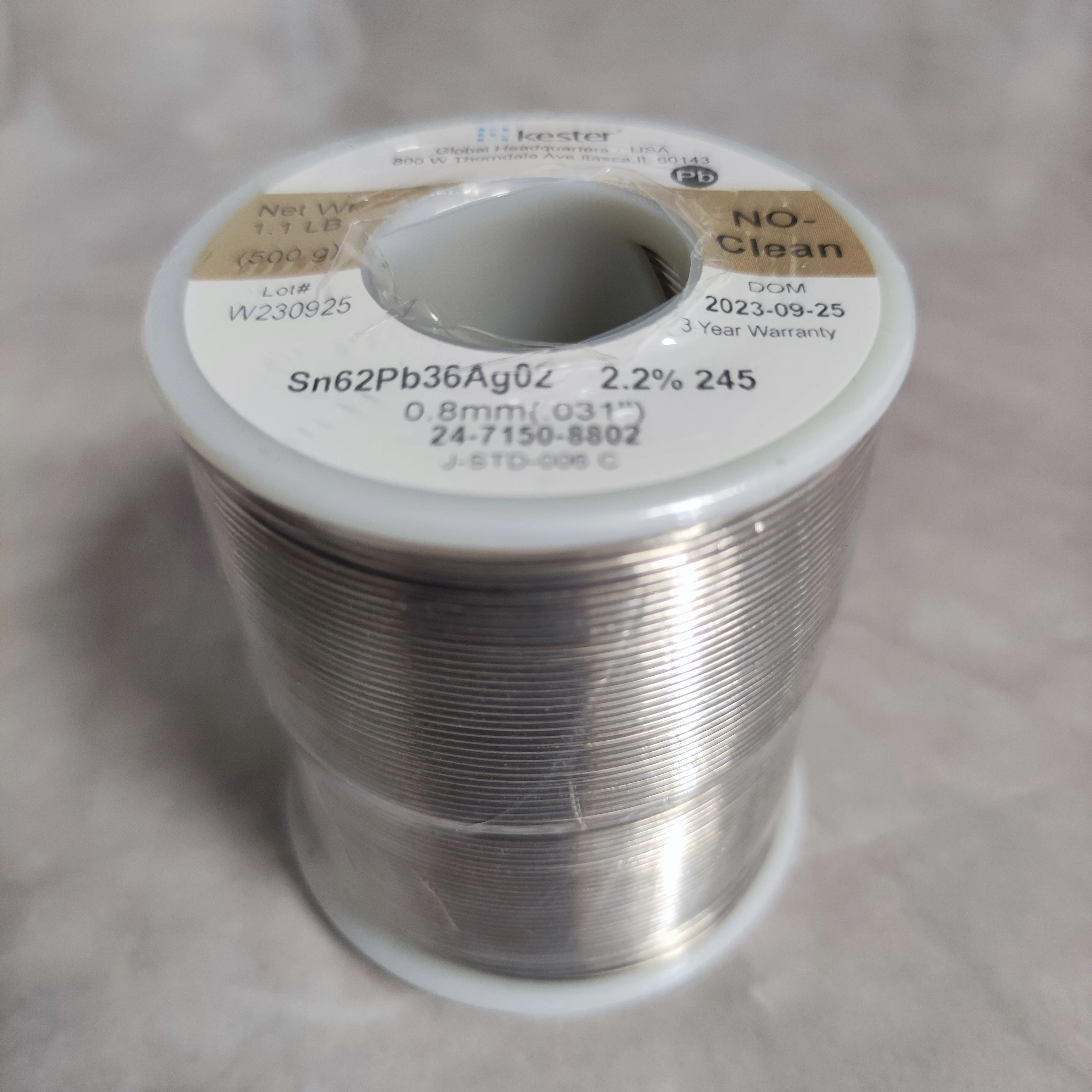 Original Imported Kester Sn62/PB36/AG2 0.8mm Low-Temperature Lead Containing Silver Solder Wire Surpasses WBT Solder Wire