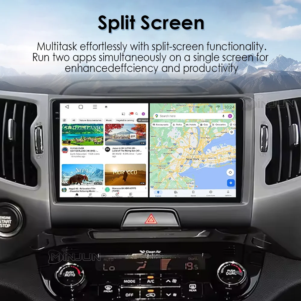 วิทยุติดรถยนต์ Android 15 Qualcomm สำหรับ KIA Sportage 3 Sportage R 2010-2016 ระบบไร้สาย Android Auto Carplay เครื่องเล่นมัลติมีเดีย สเตอริโอในรถยนต์