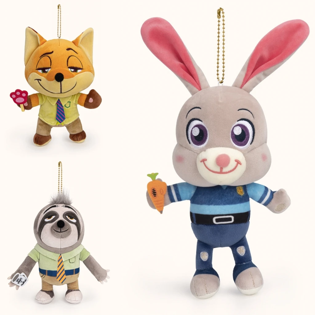 

22cm MINISO Zootopia Zootropolis Judith Laverne Hopps Nick Wilde Sloth Flash Cosplay Costume Doll Plush Toy Christmas Gift