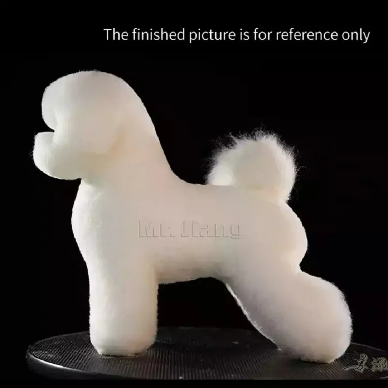 Imagem -03 - Dog Wig Modelo de Design Personalizado Peruca de Cão Usado para a Prática de Habilidades de Higiene Pele de Bichon em Branco sem Manequim Mr.jiang-bichon