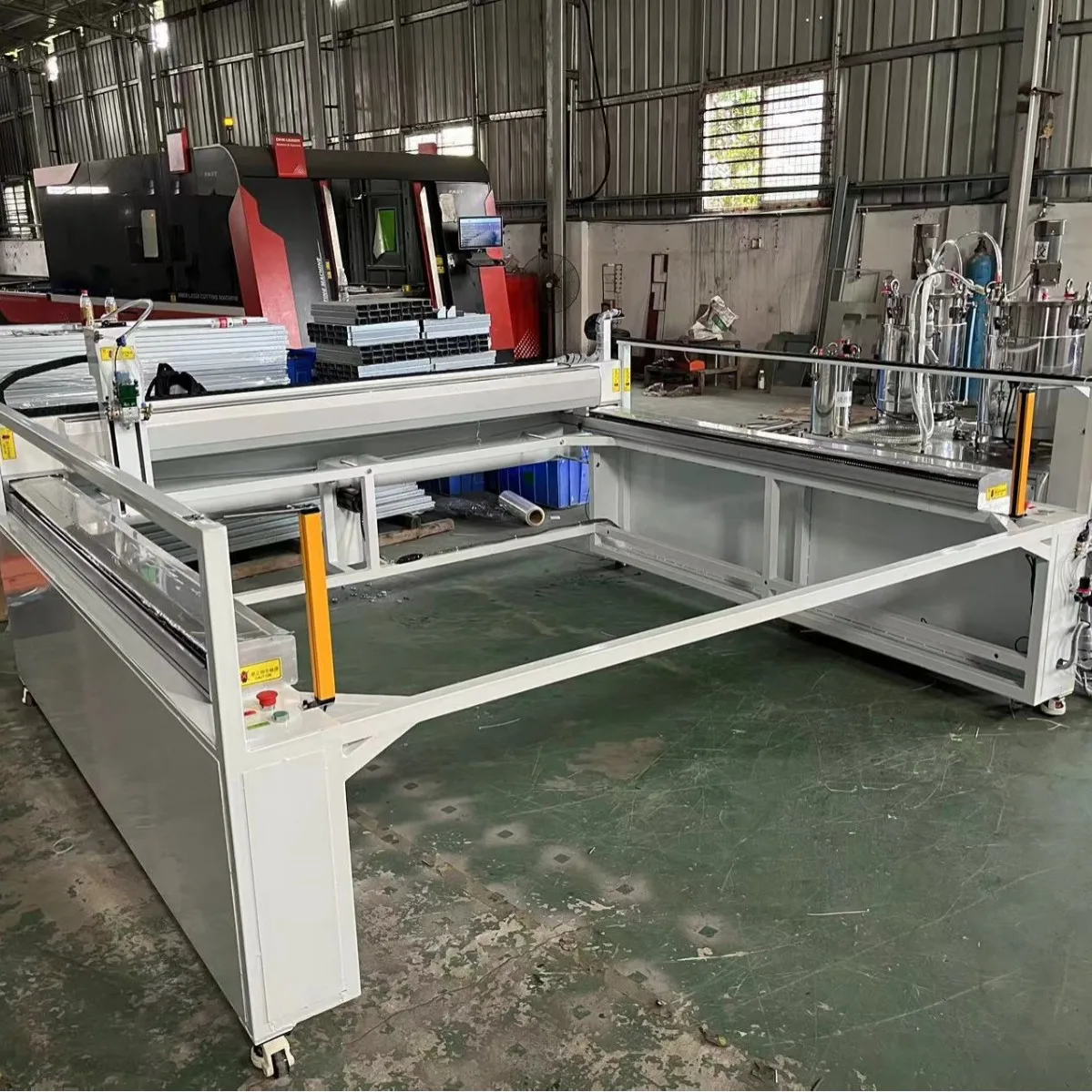 Large Floor-Standing Gantry Automatic Hot Melt Glue Dispenser For Doors Electrical Cabinets-for Automotive Parts Food Wood