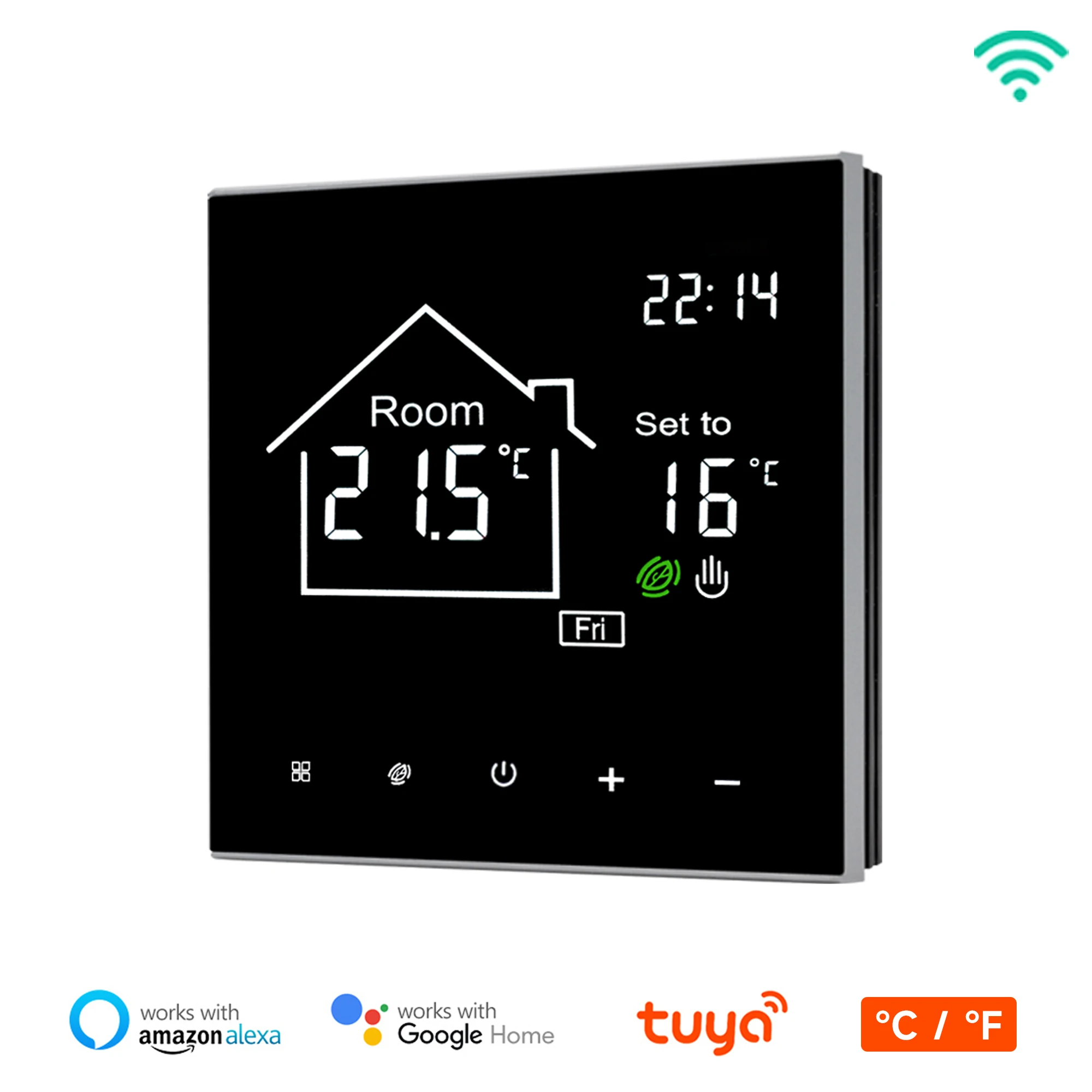 

Tuya WiFi Smart Thermostat, Electric Floor Heating Water/Gas Boiler Temperature Remote Controller for Google Home, Alexa