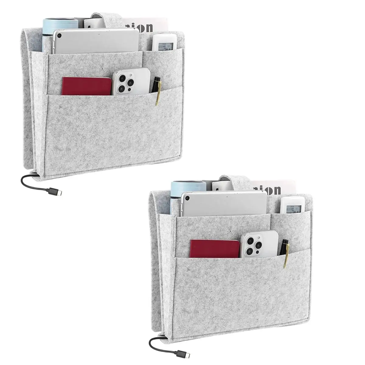 2026 New Bed Organizer Bag, Bunk Bed Shelf, Easy Storage As Books, Remotes, Magazine Holder, Bedside Organizer for Bed
