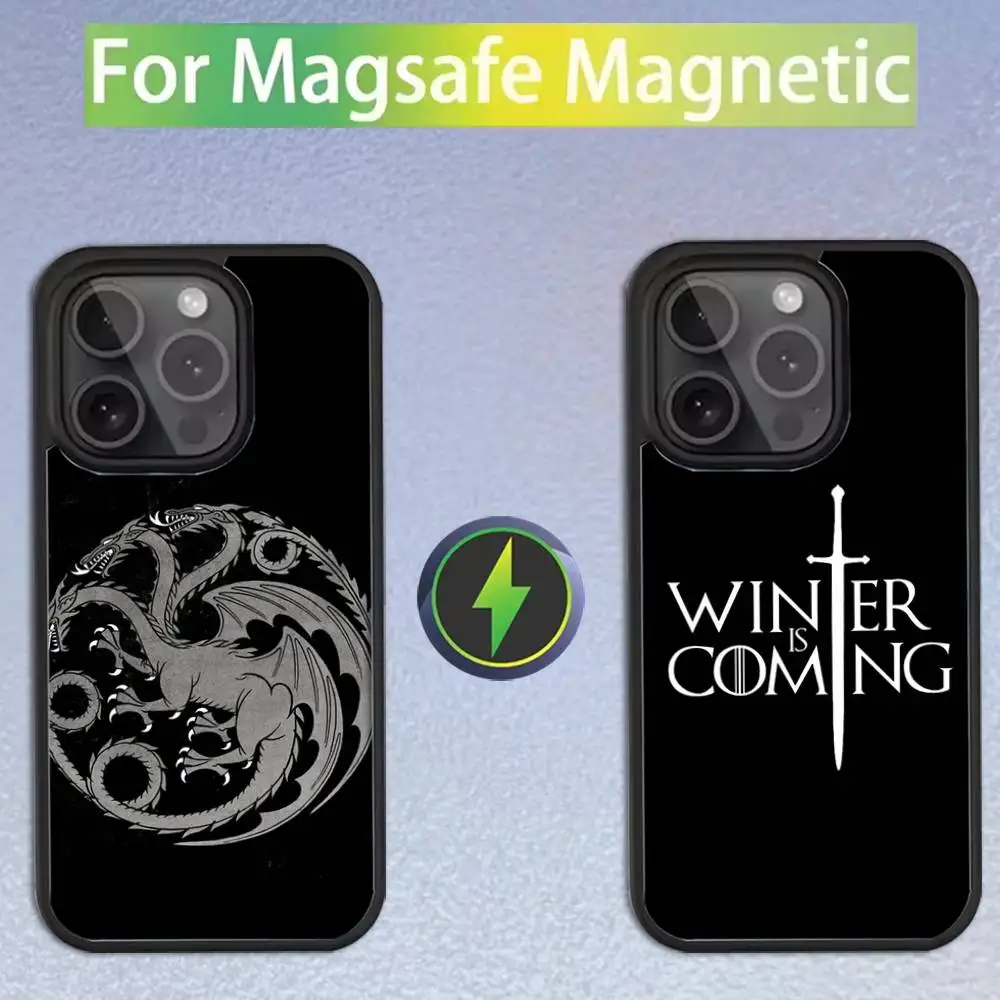 

V-Valar Morghulis Phone Case For iPhone 16,15,14,13,12,11,Pro,Max,Plus,Mini,SE Magsafe Magnetic Wireless Charging