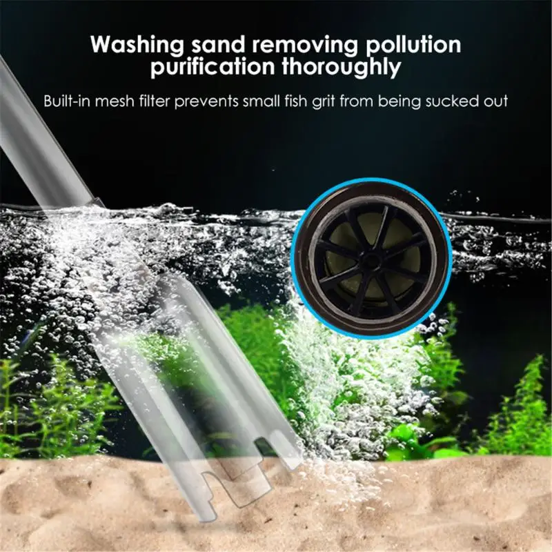 【CC】220V Powerful Suction Aquarium Electric Syphon Operated Fish Tank Sand Washer Vacuum Gravel Water Changer Siphon