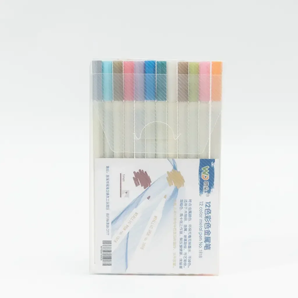 12 Colors Metallic Markers – Gold Silver & More, Quick-Dry & Fade-Resistant, for Plastic, Glass, Wood & Craft Projects