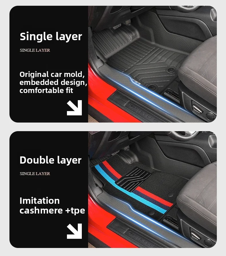 TPE Floor Mats For FORD Mustang 2 door Coupe Convertible 2015-2025 LHD ICEV full coverage accessories - view 6