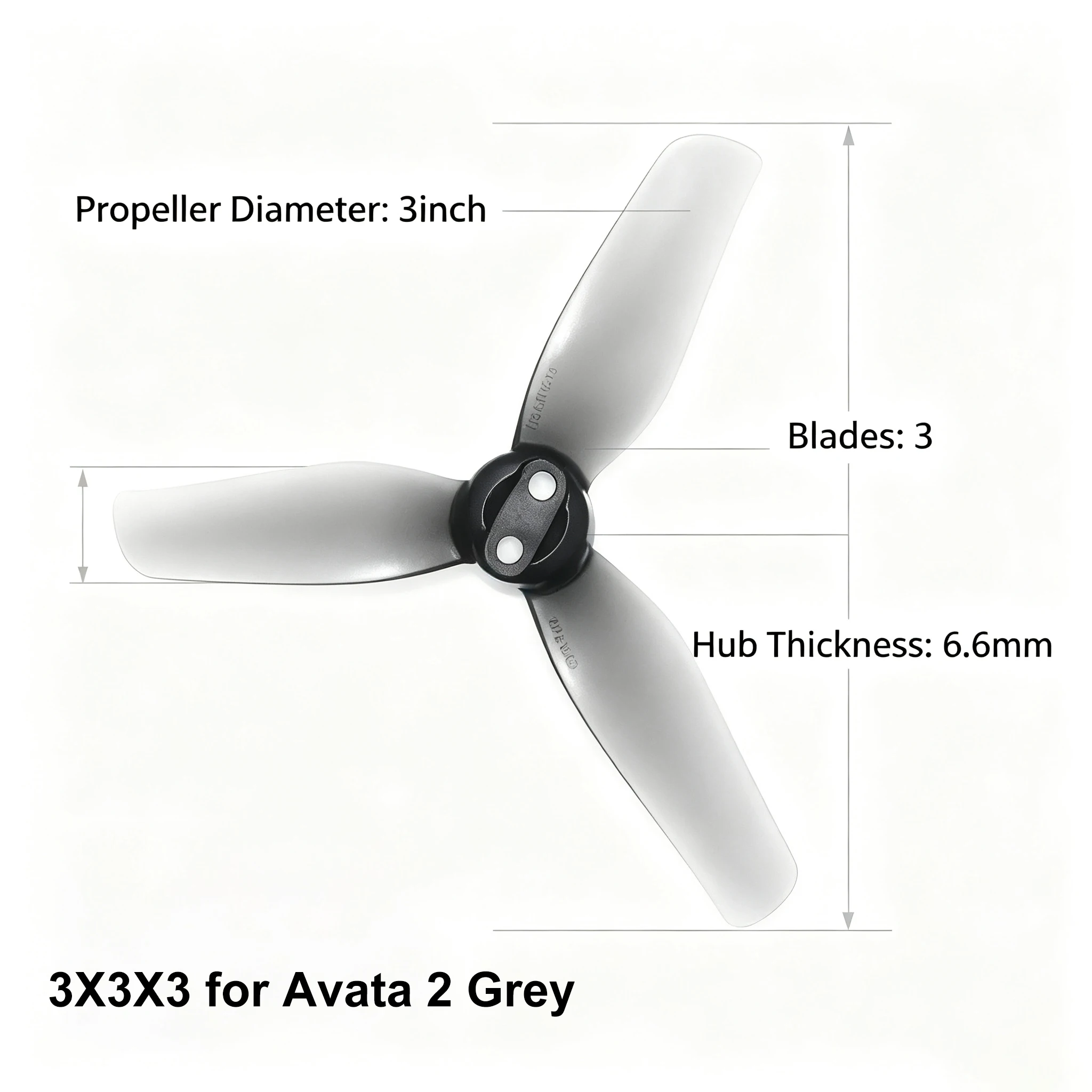 2/4 Pairs HQProp 3X3X3 Propeller 3Inch 3-Blade Prop Grey Poly Carbonate Compatible DJI Avata 2 For FPV Racing Drone Parts