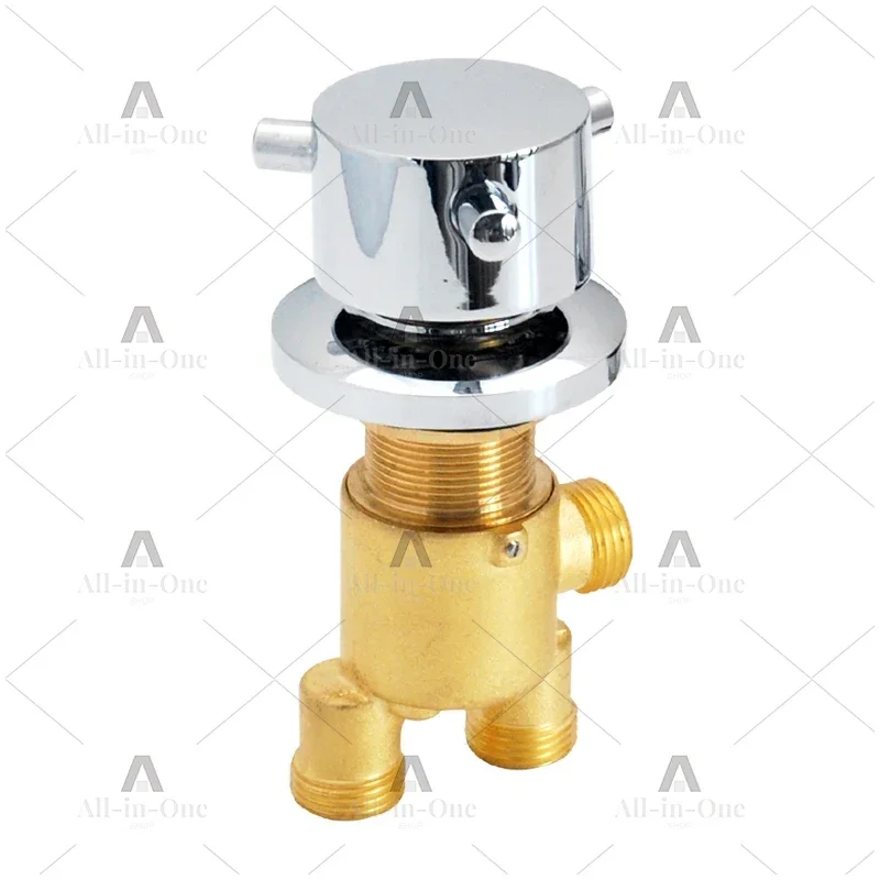 Bathtub with one in two out water distribution valve, shower head and faucet bathroom water outlet switch set