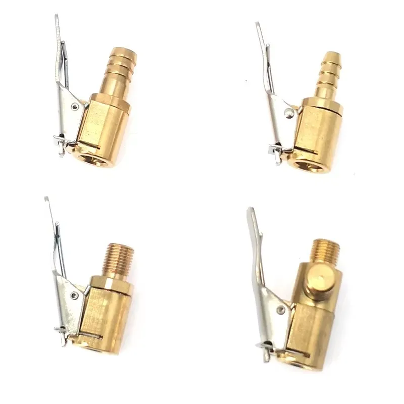 1/2/4Pcs Advanced Car Tire Inflator Pump Valve Connector Clip-on Adapter Car Brass Tyre Wheel Valve For Inflatable Pump