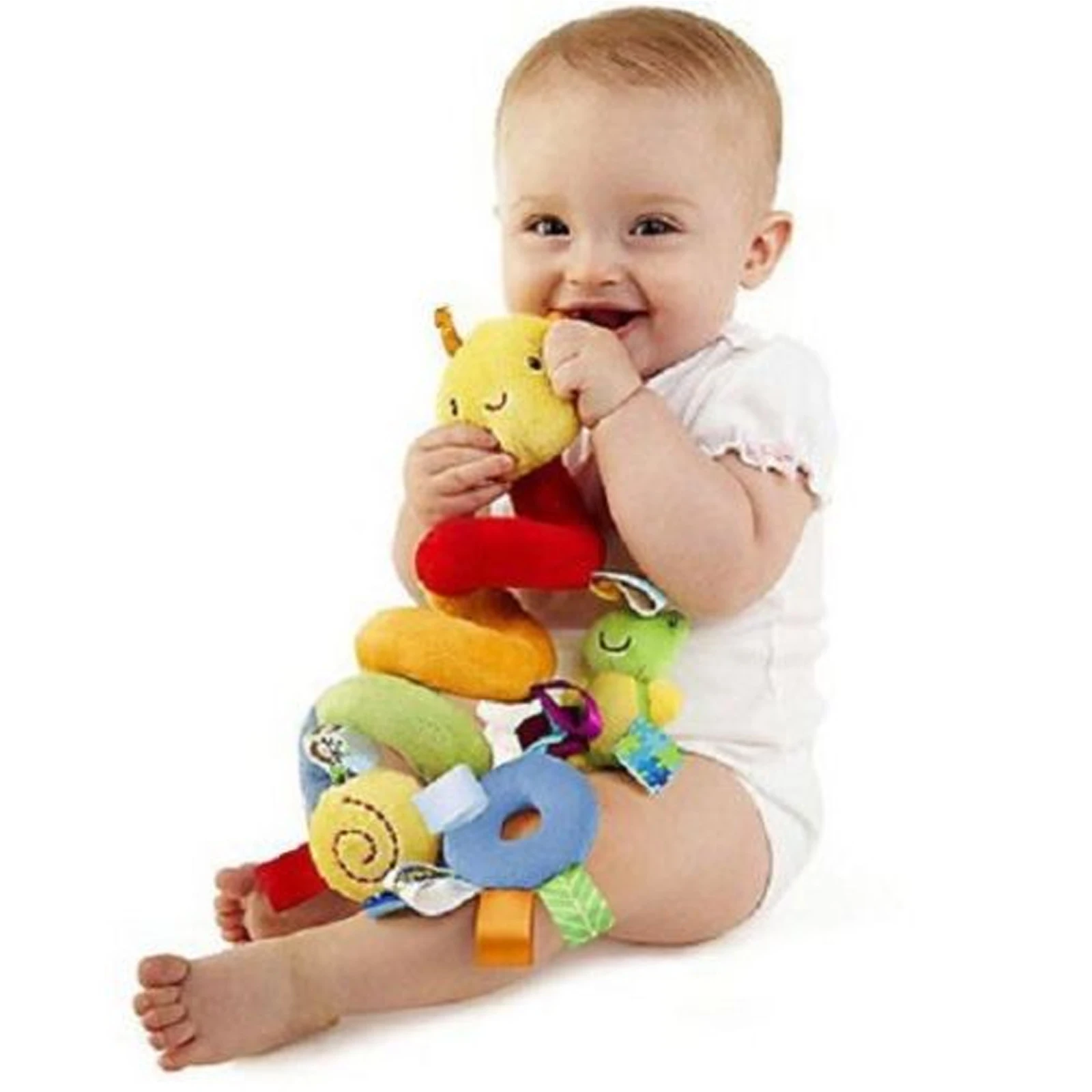 Cute Activity Musical Spiral Crib Stroller Car Seat Travel Hanging Toys Baby Boys Girls Rattles Toy