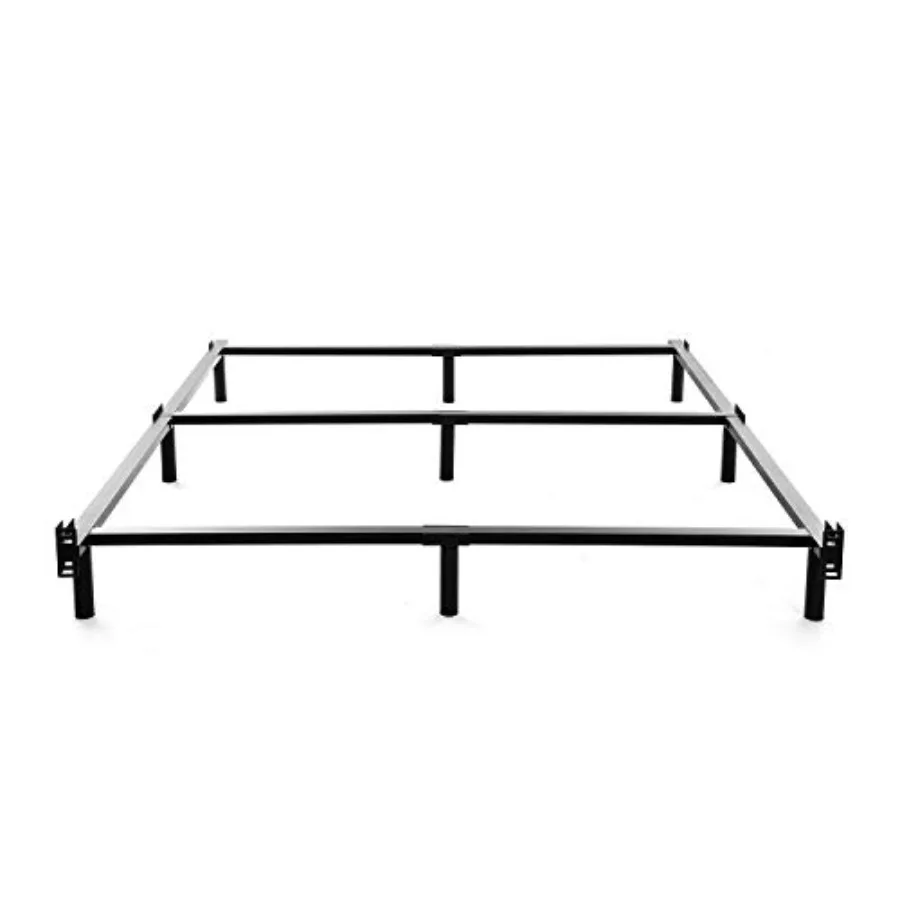 

Size Metal Bed Frame-7 Inch Heavy Duty Bedframe 9-Leg Support for Box Spring and Mattress Foundation 3000LBS Black