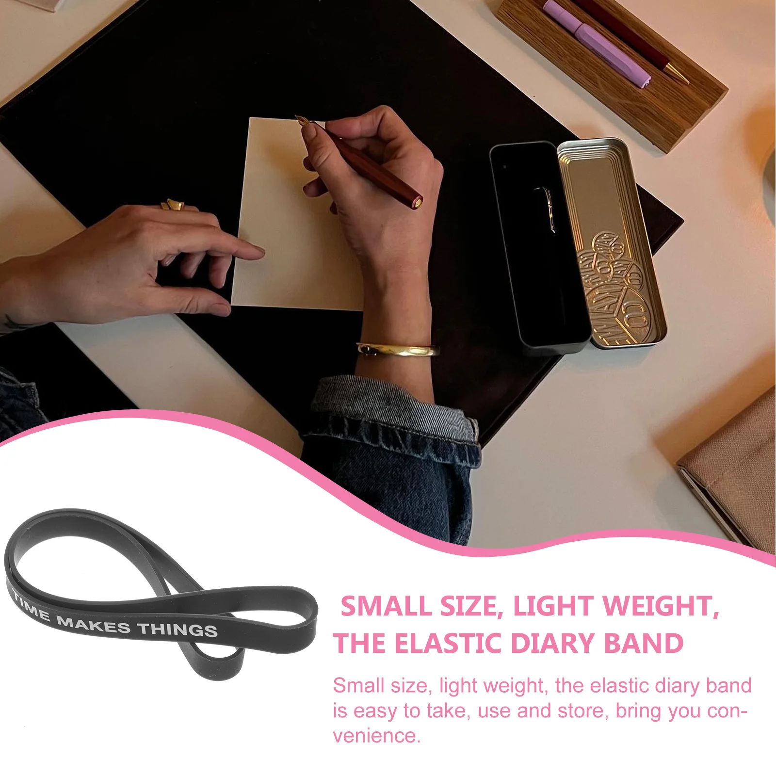 Silikonowe gumki elastyczne do notatnika, segregatora, etui na długopisy, pudełka na lunch, wielofunkcyjne paski mocujące.