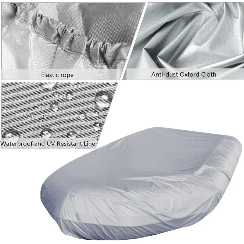V Shape Marine Boat Cover Waterproof Dustproof AntiUV Rain Snow Inflatable Dinghy Boat Fishing Rubber Universal Kayak Cover