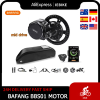 Bafang 36V 250W Kit with Battery BBS01 BBS01B 15.6ah 19.2ah Ebike Conversion Kit Mid Drive Electric Motor Bicycle Central Engine