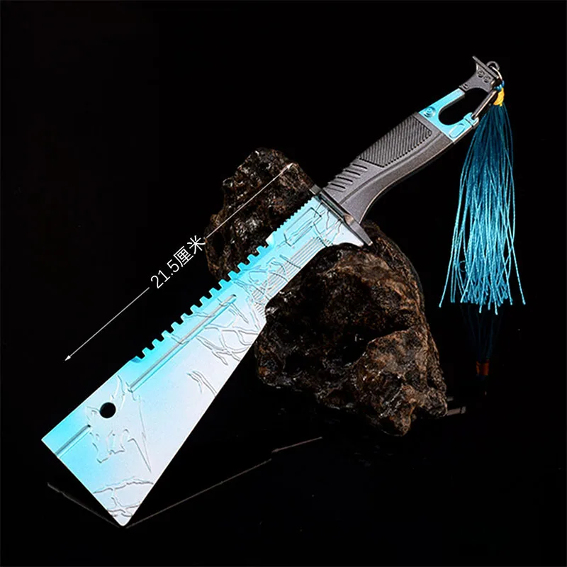 18cm Frostwolf Survival Blade Arena Breakout Game Peripherals Uncut Figure Knife Full Metal Craft Home Ornament for Children's