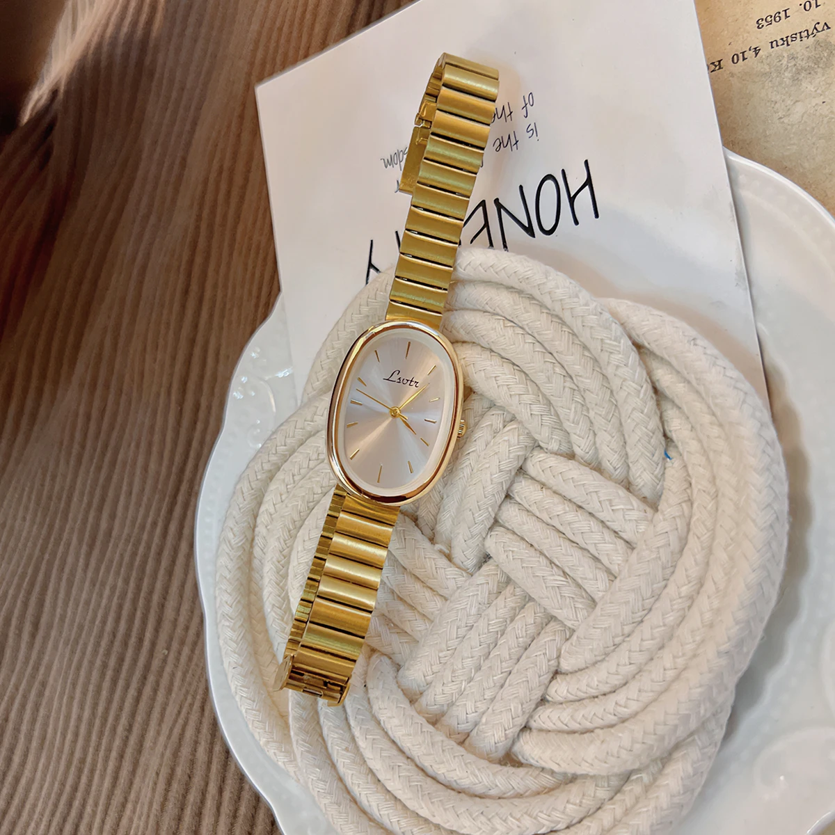 

1pc New Fashionable Women's Watch With Gold Bracelet, Vintage & Luxury Ins Style, Elegant & Versatile Quartz Watch ladies watch