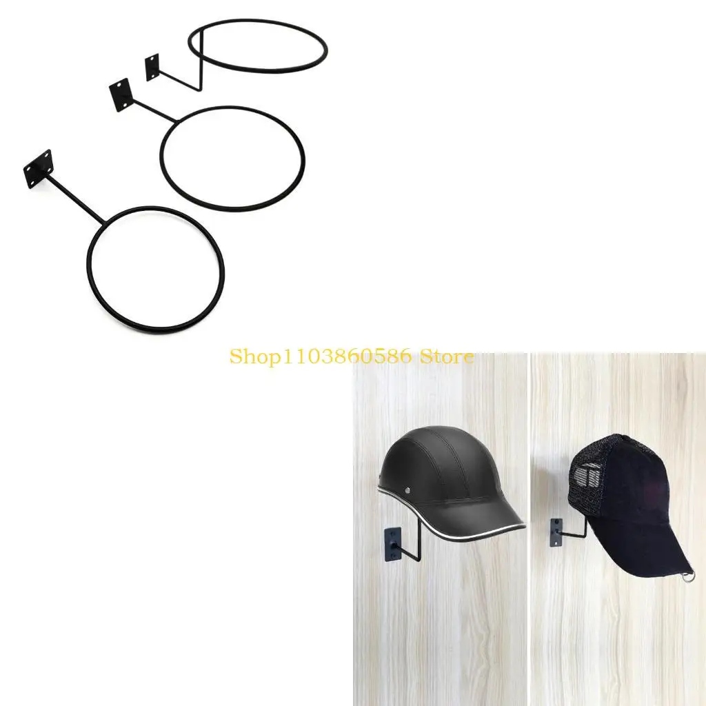242A 3Pcs Metal Bracket Hook Home Wall Hanger Rack for Motorcycle Helmet Coat Hat Cap Home Entryway Hanger Hook