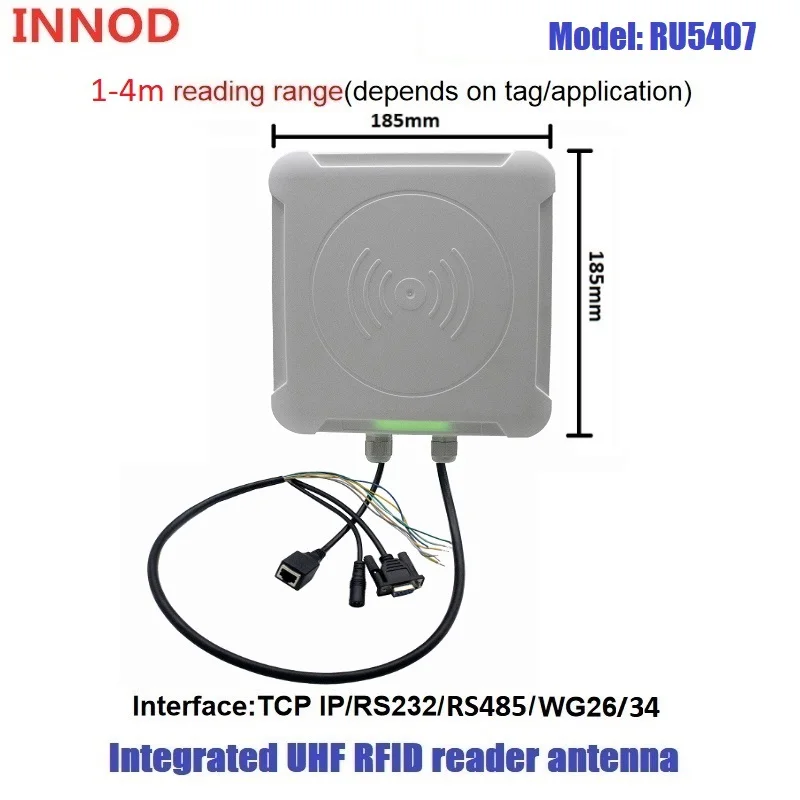 4m Long Read Range RFlD Reader Lamp UHF RJ45 RS232 Interface Provide SDK for Vehicle Management