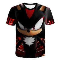 New Summer Sonic Cartoon Boys' Clothing Children's 3D Printing T-shirt Boys' Sonic Top T-shirt Summer Quick Drying Short Sleeves