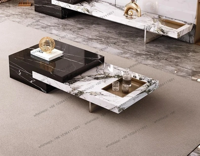 Coffee table living room new light luxury high-end Italian minimalist acrylic coffee table TV cabinet combination