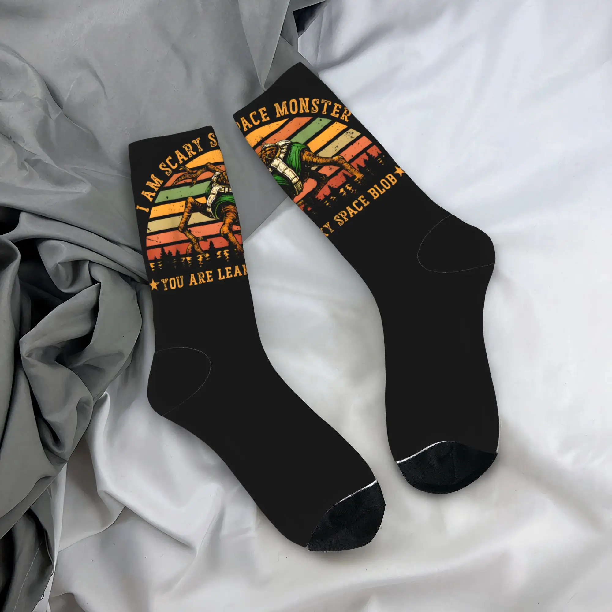 Funny Project Hail Mary Meme Retro Socks  Funny Stockings Spring Non Slip Adults Men Socks Comfortable Design Skateboard Socks