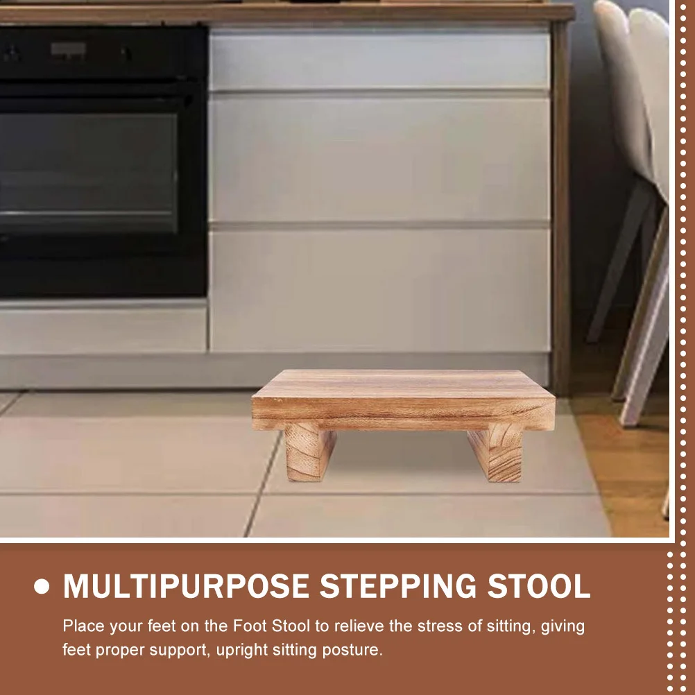 Wooden Foot Stepping Bench For Adults Bathroom Kitchen Shoe Changing Stool Bedside Step Stool Under Desk Footrest