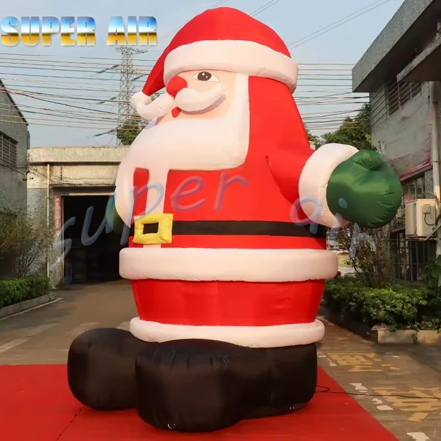 Natale vecchio uomo gonfiabile gigante Babbo Natale gonfiabile alto 4 m per decorazioni natalizie