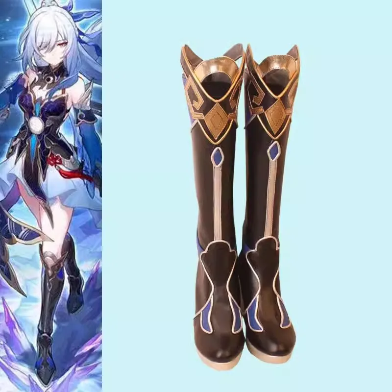 

Game Honkai Star Rail Jingliu Cosplay Shoes Anime Long Boots Jing Liu Cosplay Costume Prop Shoes for Halloween Party