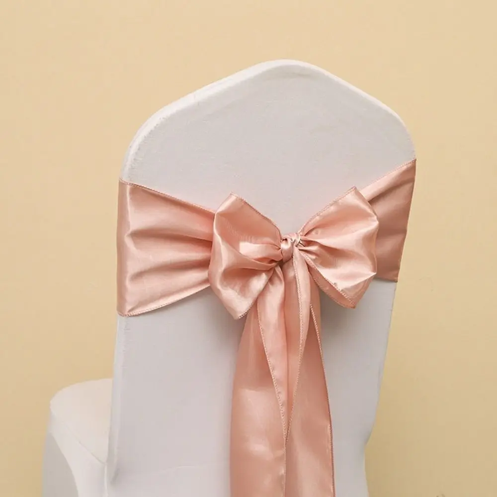 Butterfly Ties Satin Chair Sashes Self Tie Elegant Design Chair Ribbon Ties Wedding Chair Bows Festival Celebration