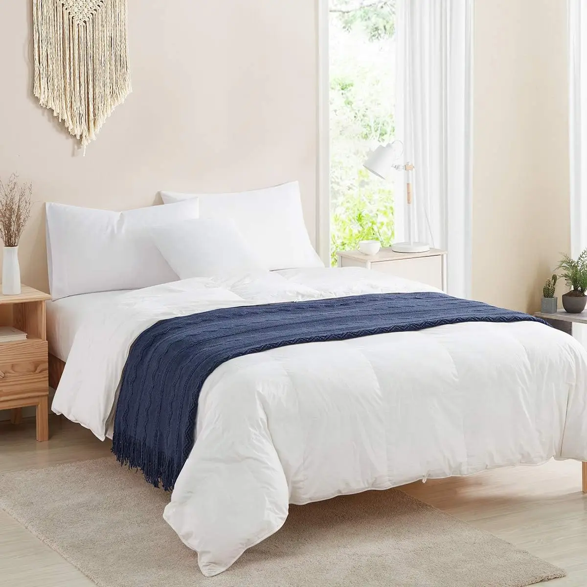 

Navy Throw Blanket 50 X90 Hes Throw Textured Solid Soft Sofa Throw Bed Runner Couch Cover Knitted Decorative Blanket Bed