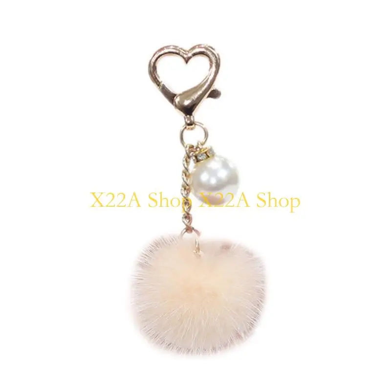 Unique Lovely Pom Pom Keychain Soft Plush Round Balls Keyring Bag Charm Pendant Decor