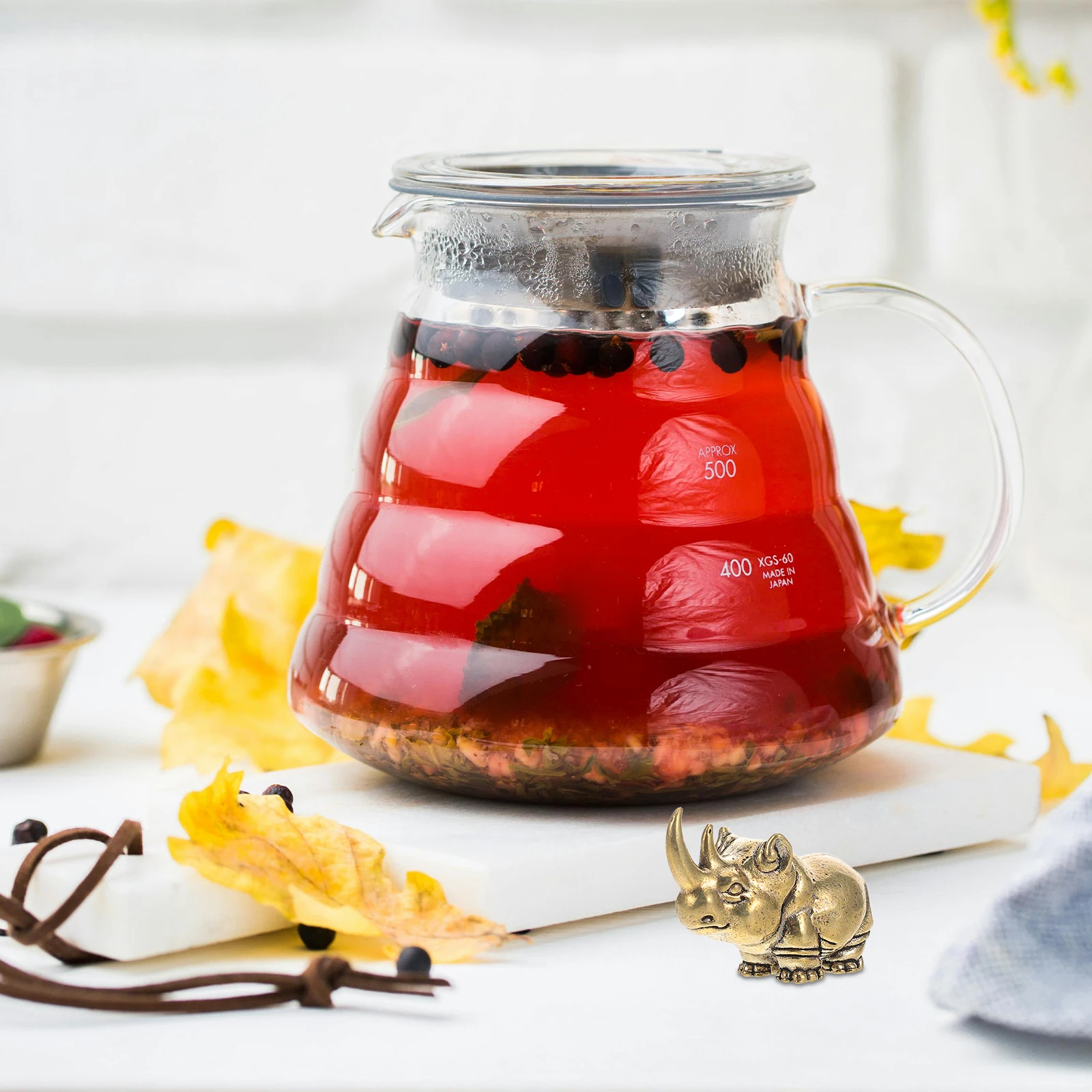 

Solid Brass Rhino 1.5" .1" Miniature Animal Statue Retro Home Decor Desktop Ornament Tea Pet Vintage Brass Sculpture For Office